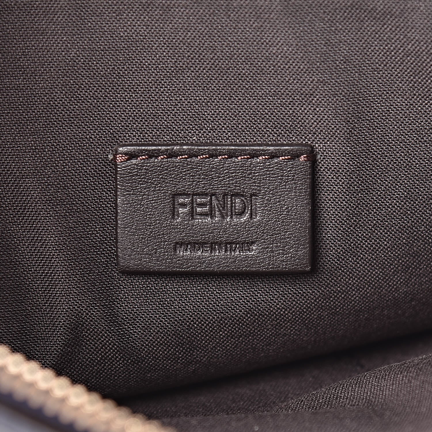 Fendi X FILA Vitello Century Mania Bi-Color FF 1974 Embossed Small Flat Clutch Blueberry Multicolor 6 of 10
