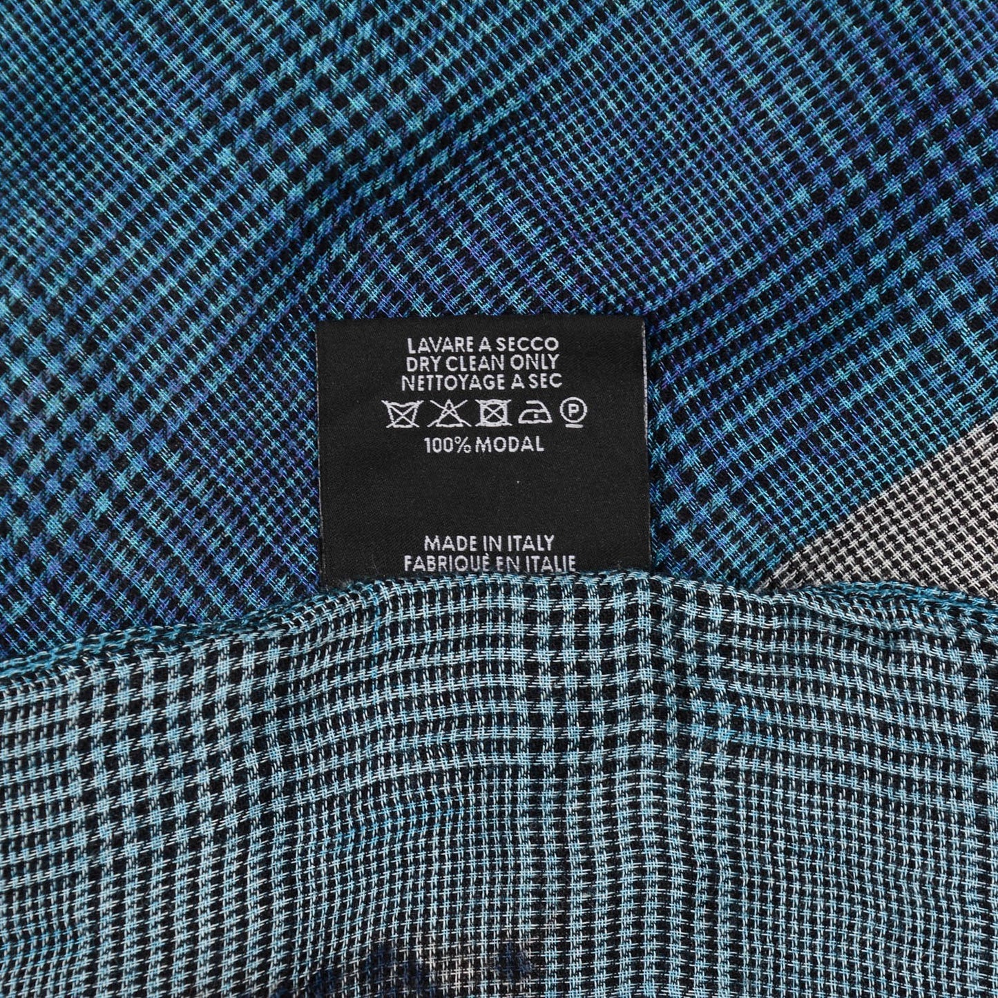 Modal Fringe Scarf Blue Grey