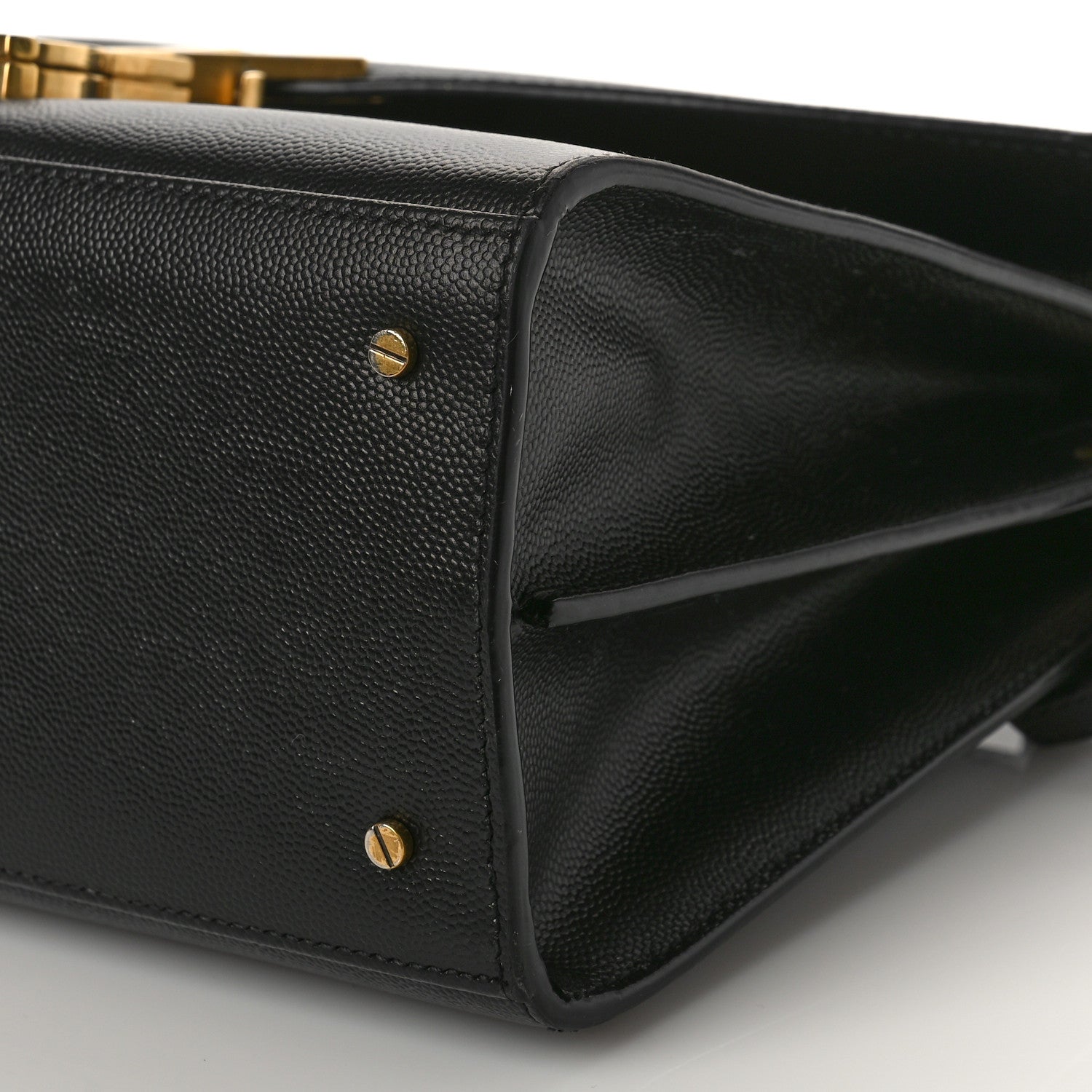 Saint Laurent Grain de Poudre Medium Classic Monogram Cassandra Top Handle Black 9 of 9