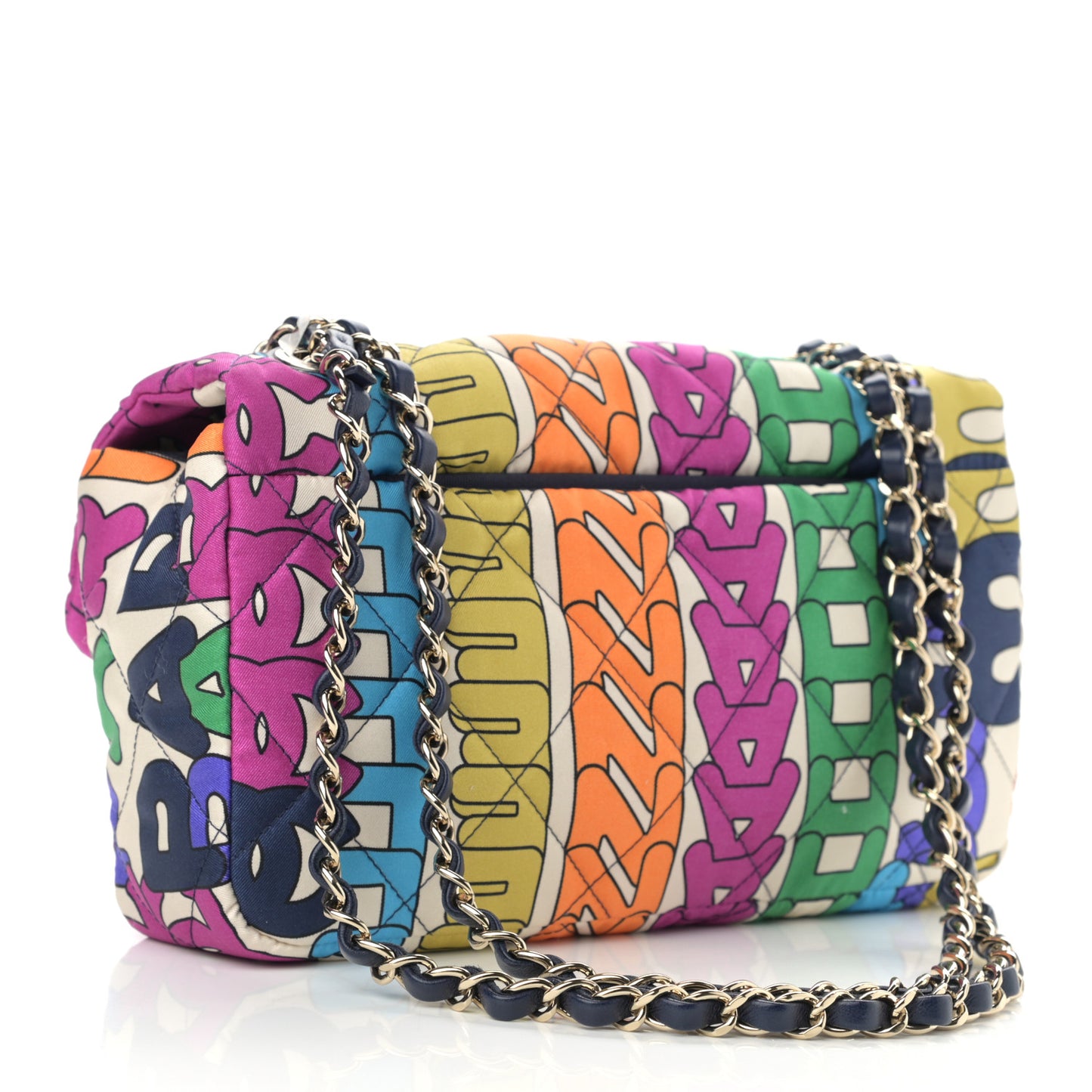 Printed Silk CC Small Single Flap Multicolor