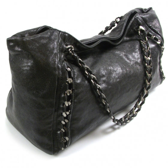 Leather Modern Chain Tote