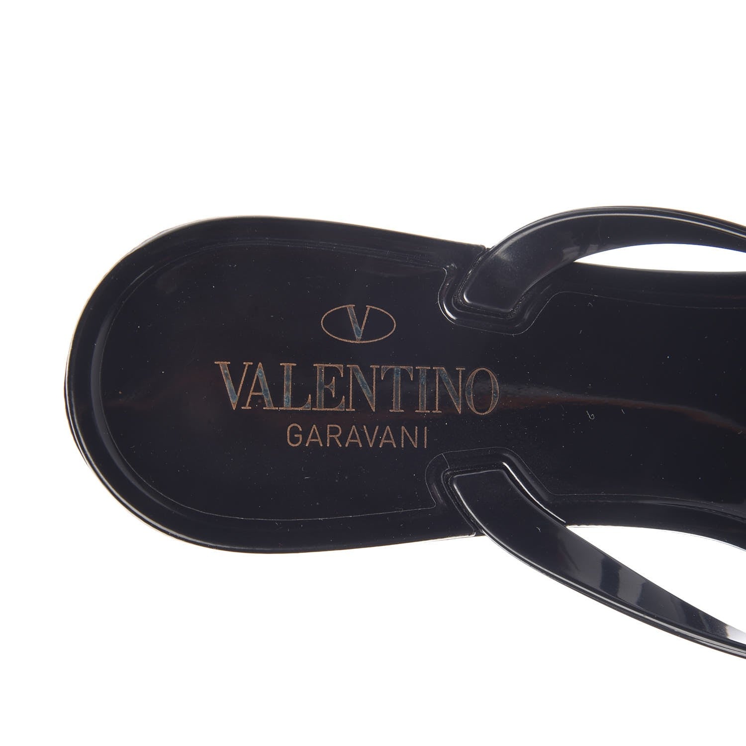Valentino Garavani PVC Jelly Rockstud Bow Thong Sandals 40 Black 7 of 8