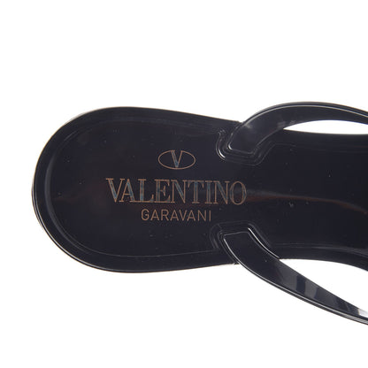 Valentino Garavani PVC Jelly Rockstud Bow Thong Sandals 40 Black 7 of 8
