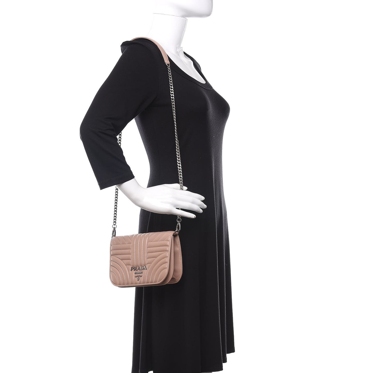Nappa Impunture Small Diagramme Crossbody Bag Cipria