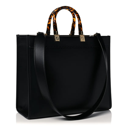 Fendi Vitello King Plexiglass Medium Fendi Sunshine Shopper Tote Black 3 of 12