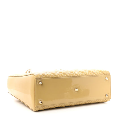 Christian Dior Patent Cannage Large Lady Dior Beige 3 of 9