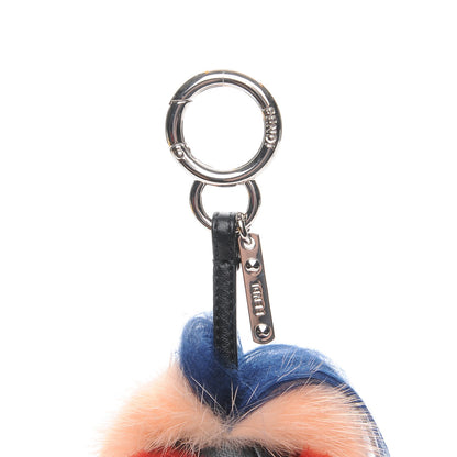 Fendi Goat Mink Fur Heart Bag Bug Charm Red Multicolor 3 of 5