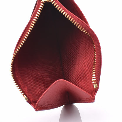 Prada Saffiano Metal Zip Card Holder Fuoco 5 of 7