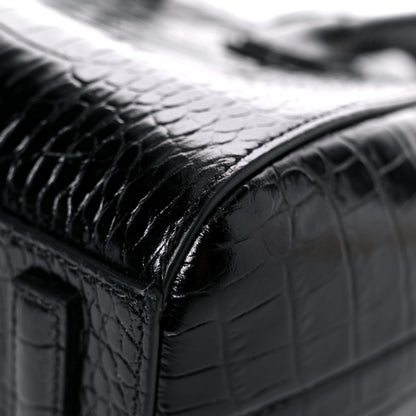 Givenchy Calfskin Crocodile Embossed Mini Antigona Black 9 of 16