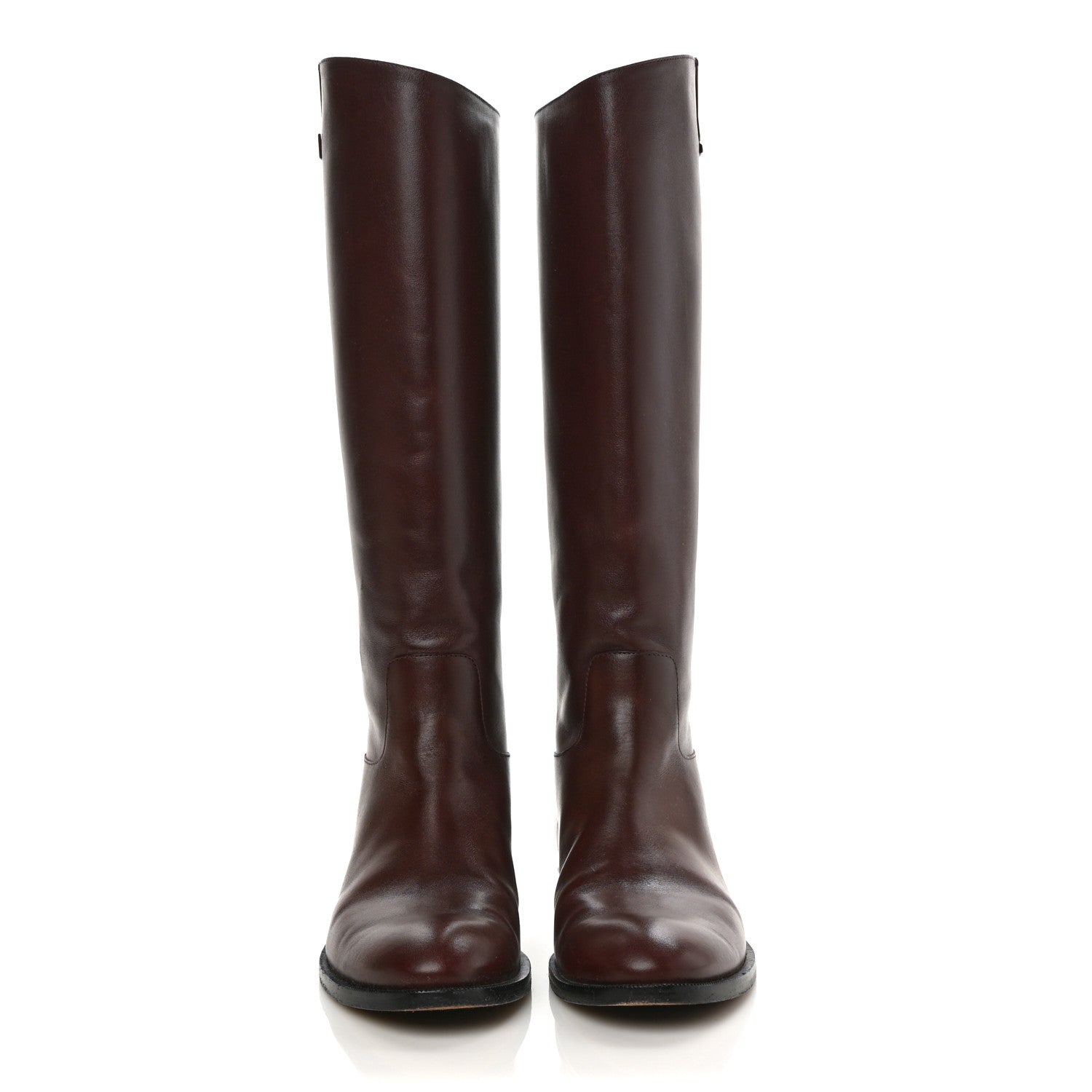 Louis Vuitton Calfskin Heritage Flat High Boots 37.5 Brown 3 of 18