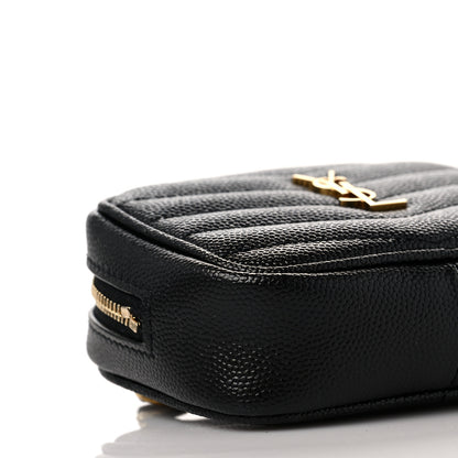 Saint Laurent Grain De Poudre Matelasse Monogram Baby Lou Camera Bag Black 8 of 10
