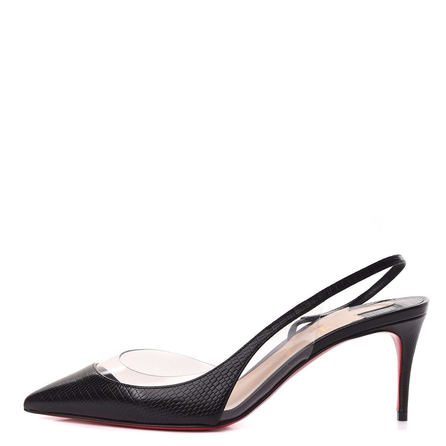 Christian Louboutin Calf Zarli PVC Optisexy 70 Pumps 36.5 Black 1 of 8