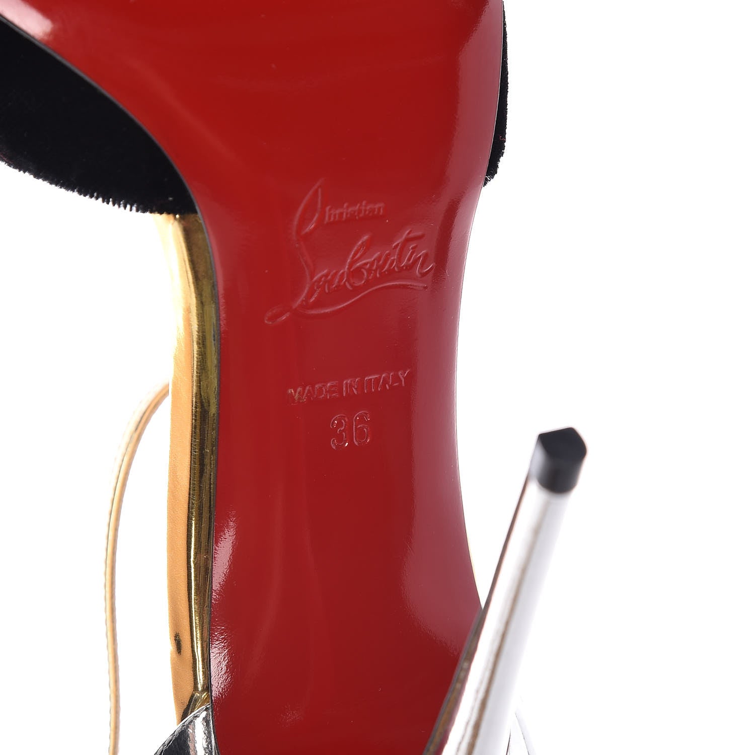 Christian Louboutin Velvet Specchio Galvafiori 100 Ankle Strap Pumps 36 Multicolor 7 of 8