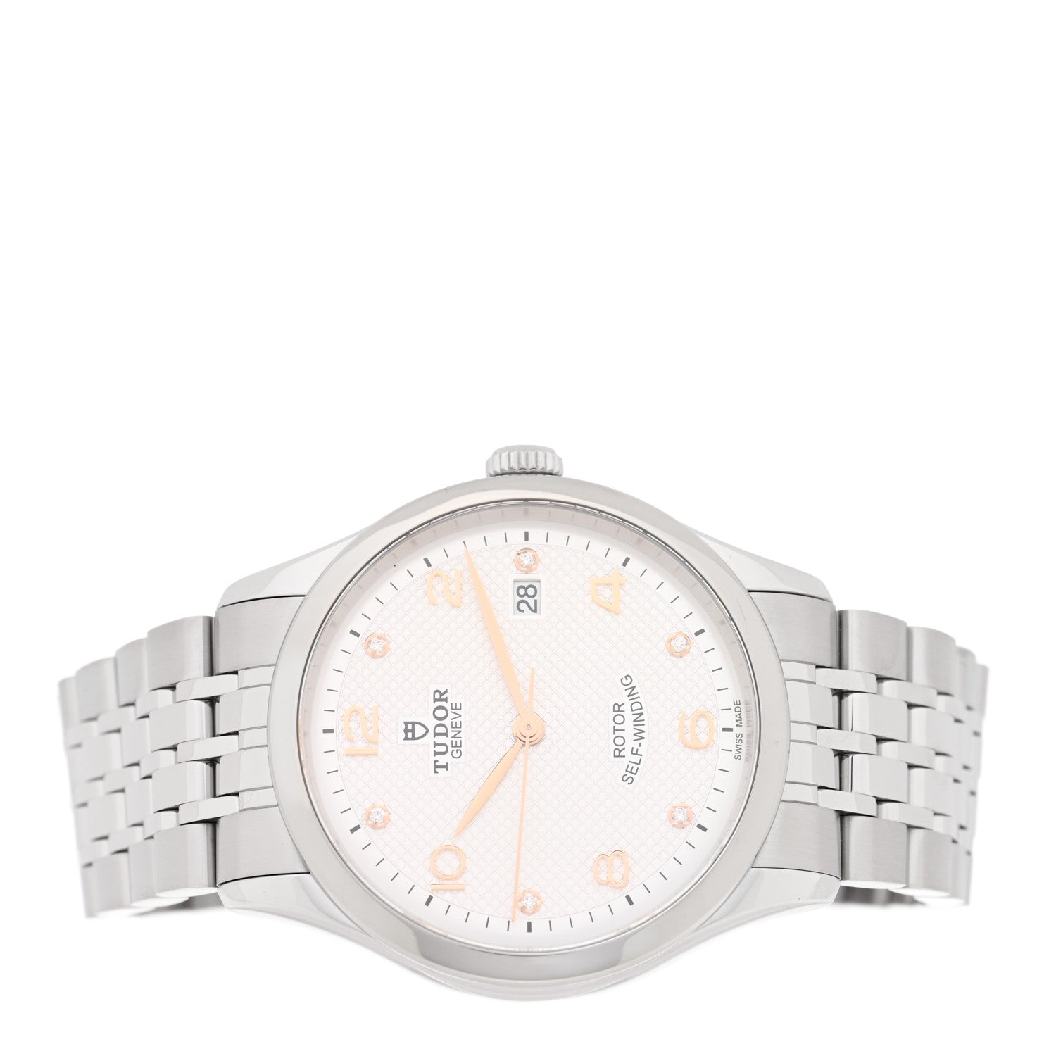 TUDOR Stainless Steel Diamond 39mm 1926 Automatic Watch White 91550 2 of 5