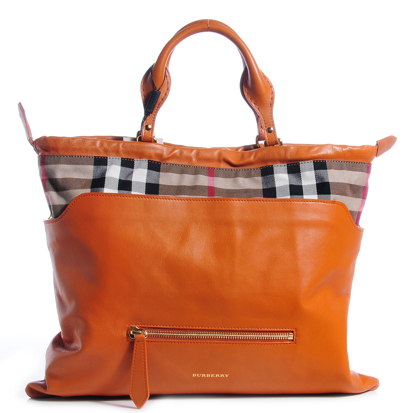 Calfskin House Check Big Crush Tan