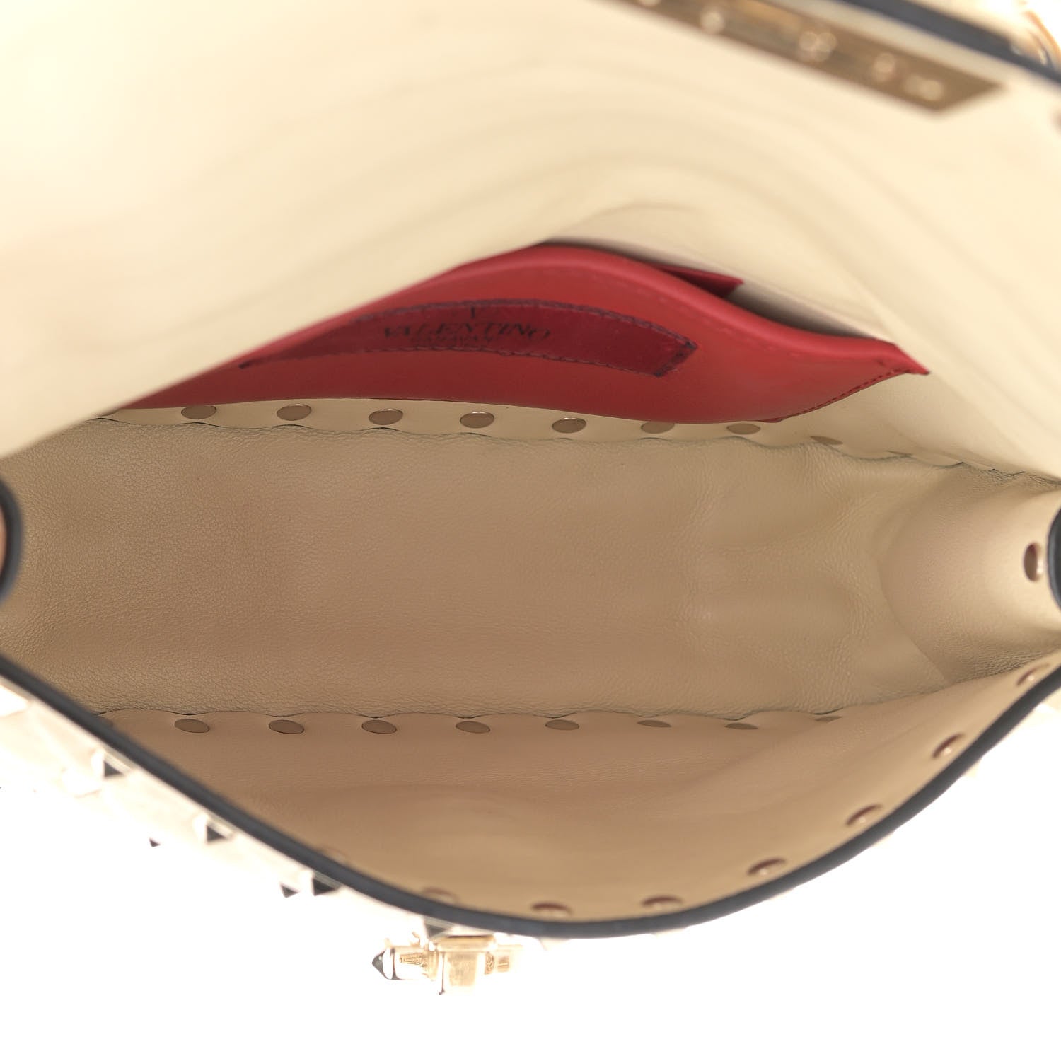 Valentino Garavani Nappa Small Rockstud Spike Shoulder Bag Light Ivory 5 of 16