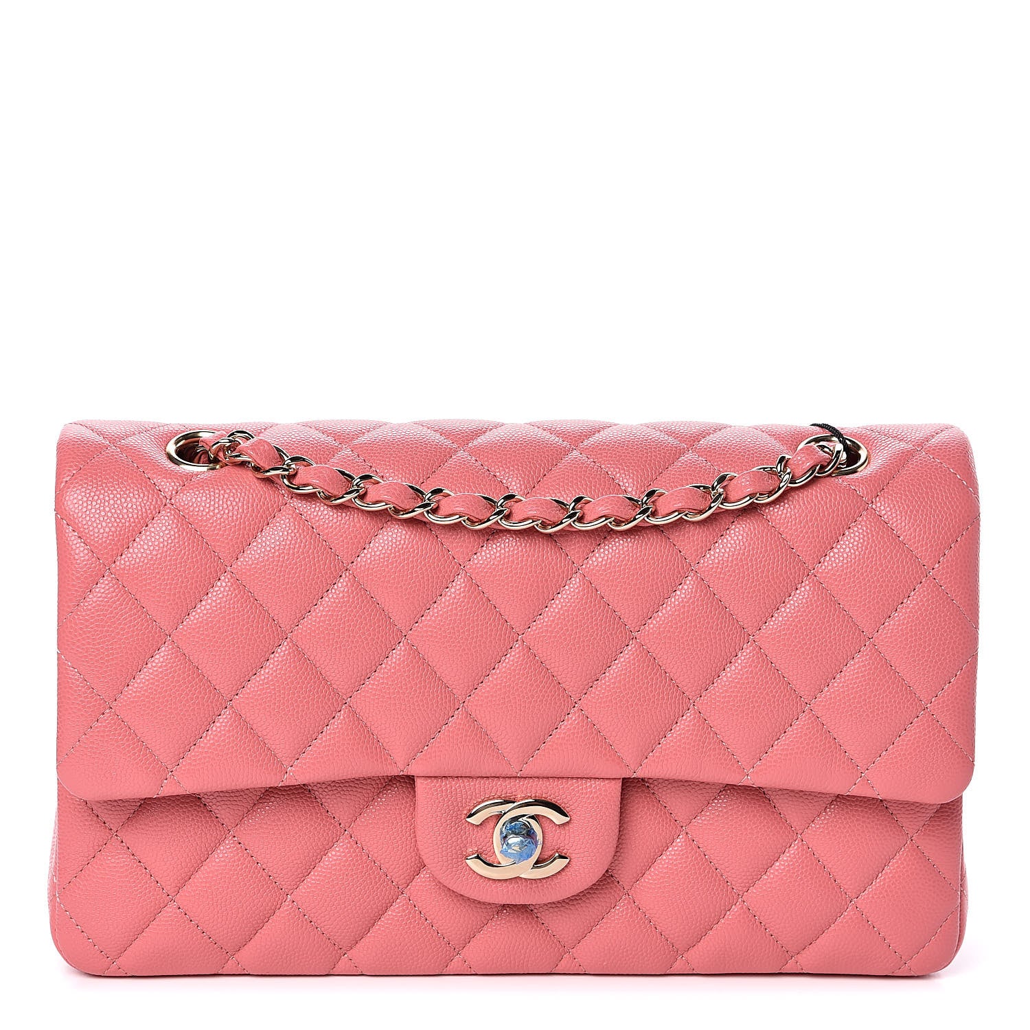 Chanel Caviar Quilted Medium Double Flap Pink 1 of 11