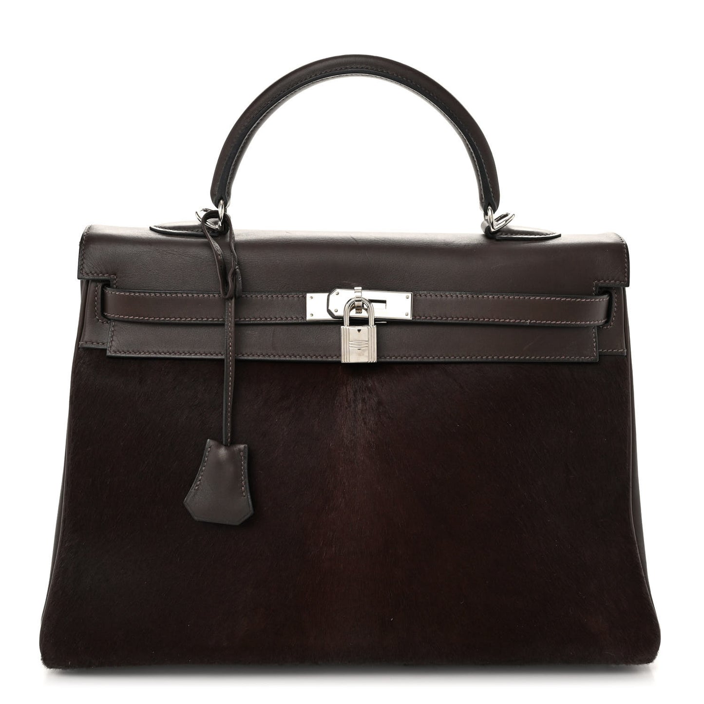 Pony Hair Swift Kelly Retourne 35 Chocolate