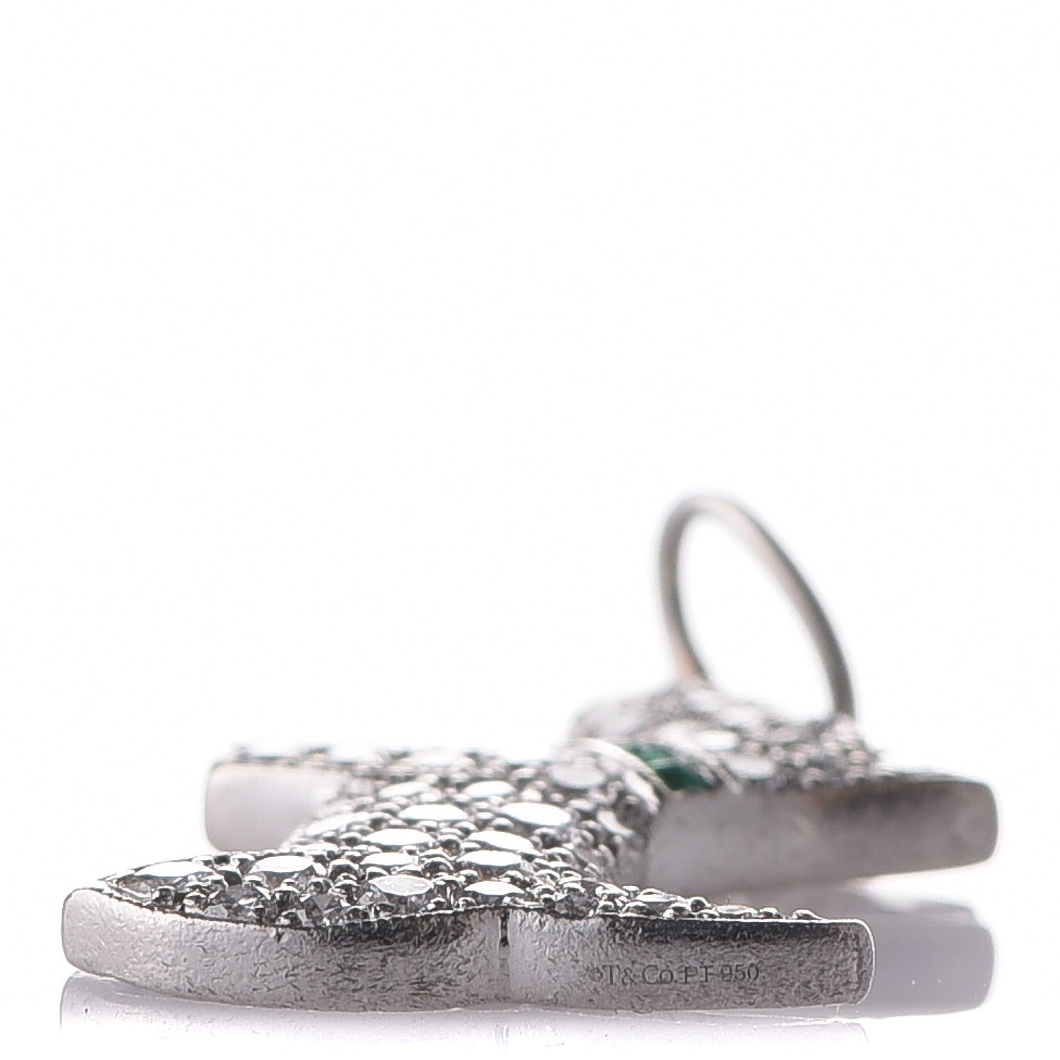Tiffany Platinum Diamond Emerald Scottie Dog Charm 3 of 4