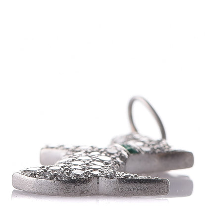 Tiffany Platinum Diamond Emerald Scottie Dog Charm 3 of 4