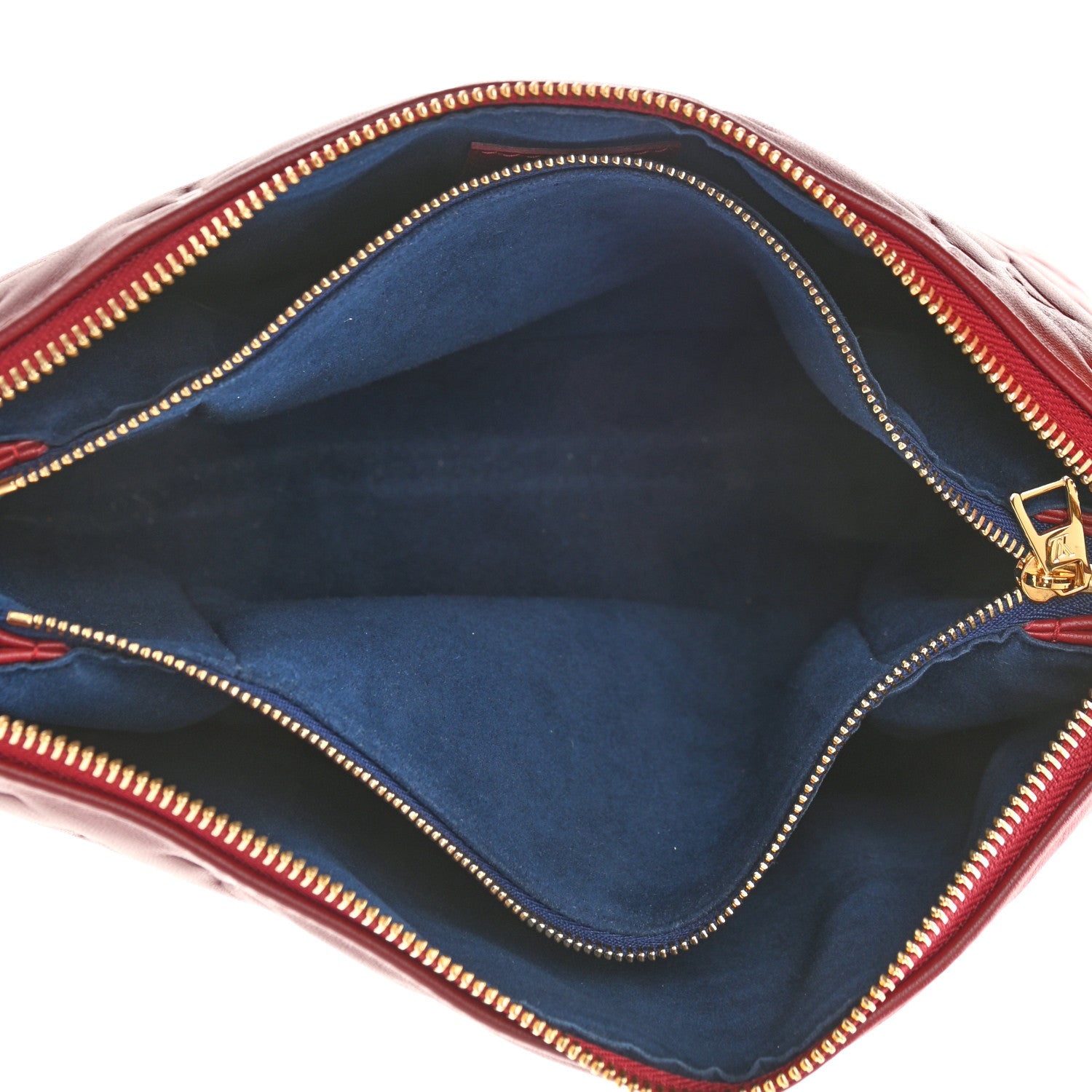 LOUIS VUITTON Lambskin Embossed Monogram Coussin PM Wine
