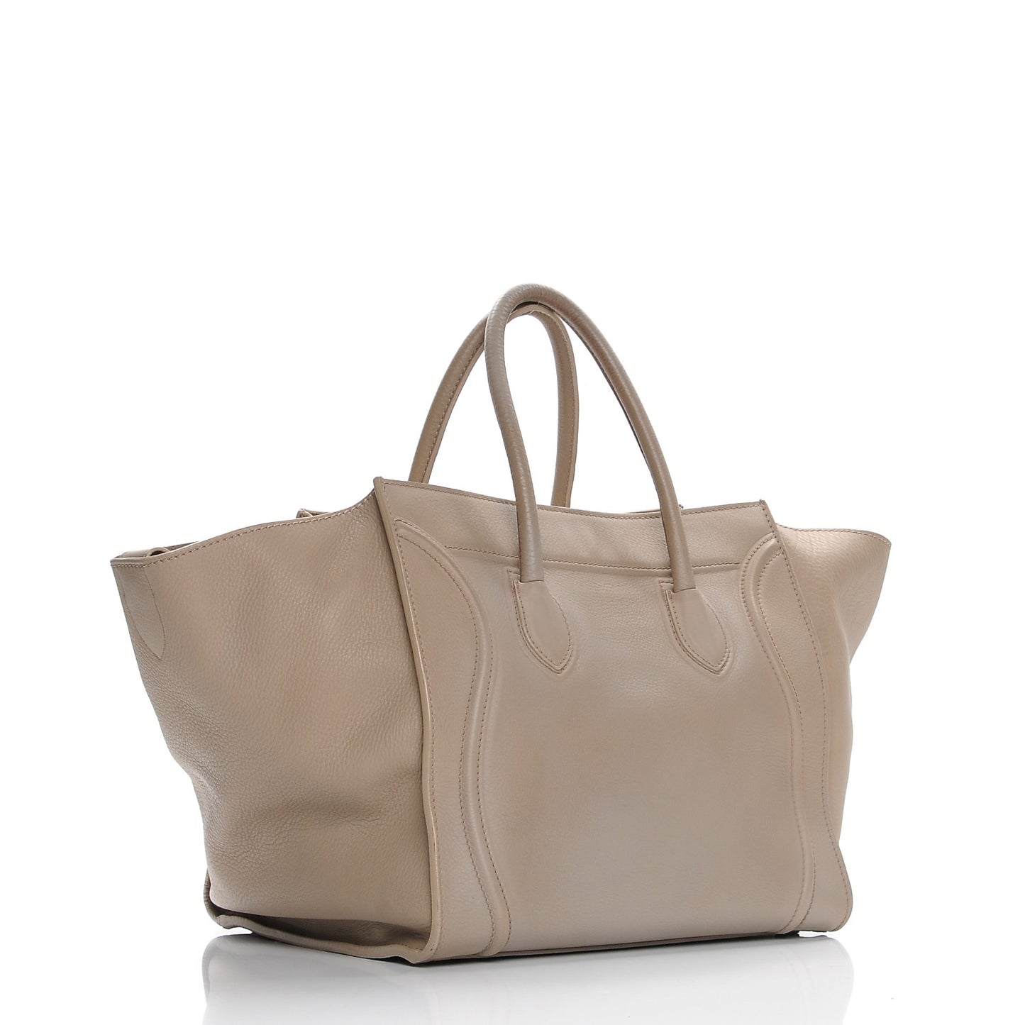 Supple Calfskin Medium Phantom Luggage Light Khaki