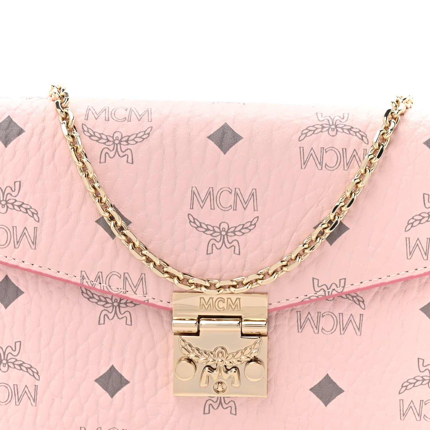 MCM Visetos Medium Patricia Wallet On Chain Soft Pink 8 of 11