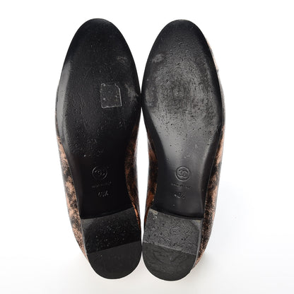 Chanel Laminated Suede Goatskin Cap Toe CC Ballerina Flats 40.5 Bronze 7 of 11