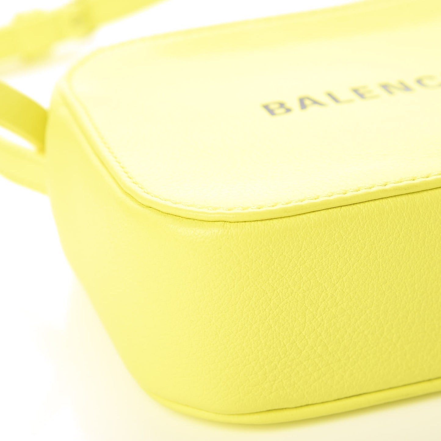 Calfskin Logo XS Everyday Camera Bag Acid Green Black