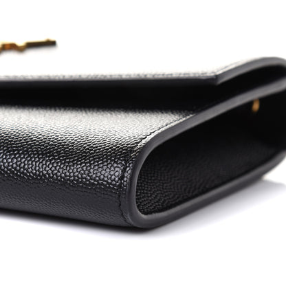 Saint Laurent Grain De Poudre Uptown Chain Wallet Black 10 of 11