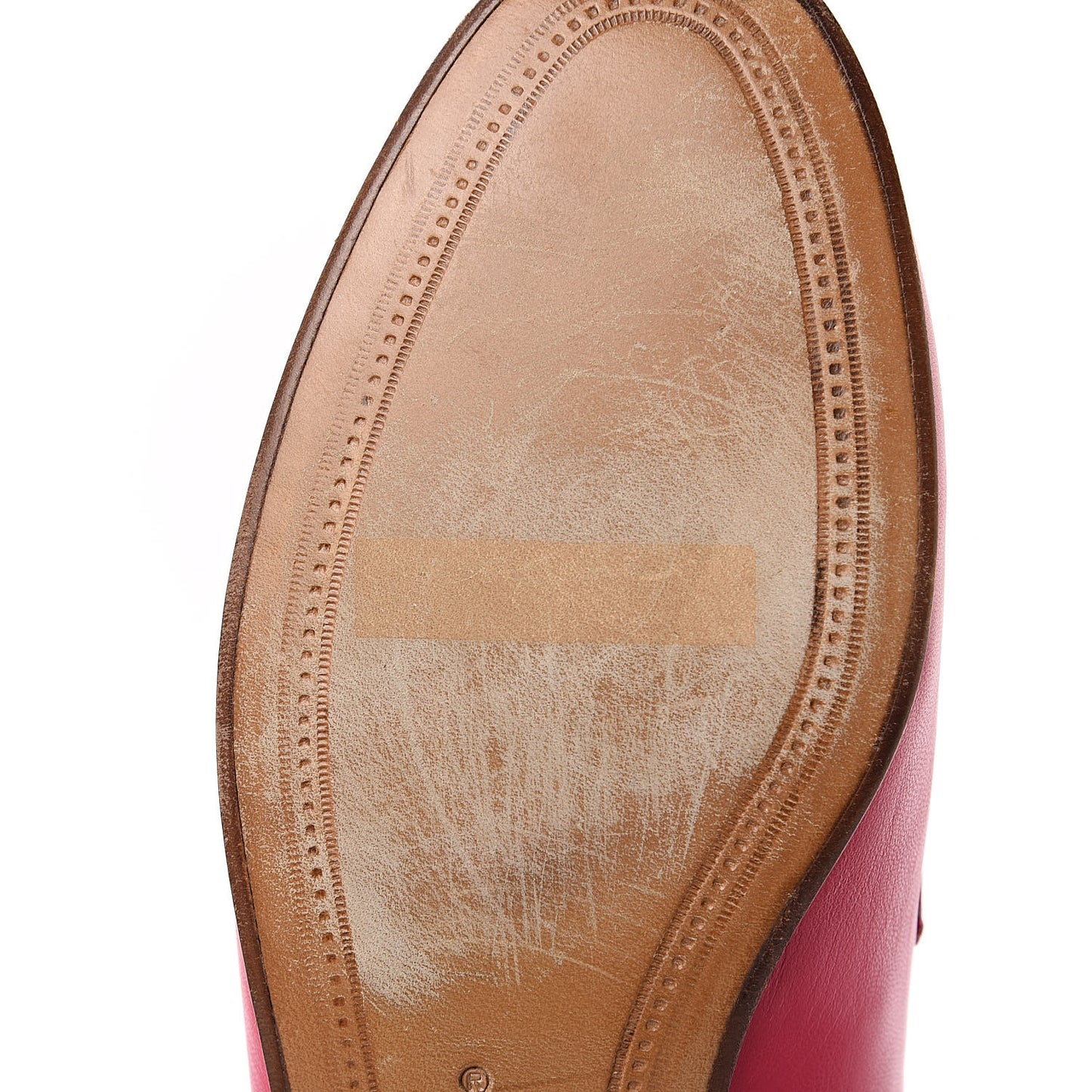 Lambskin Womens Brixton Horsebit Loafers 37.5 Hot Pink