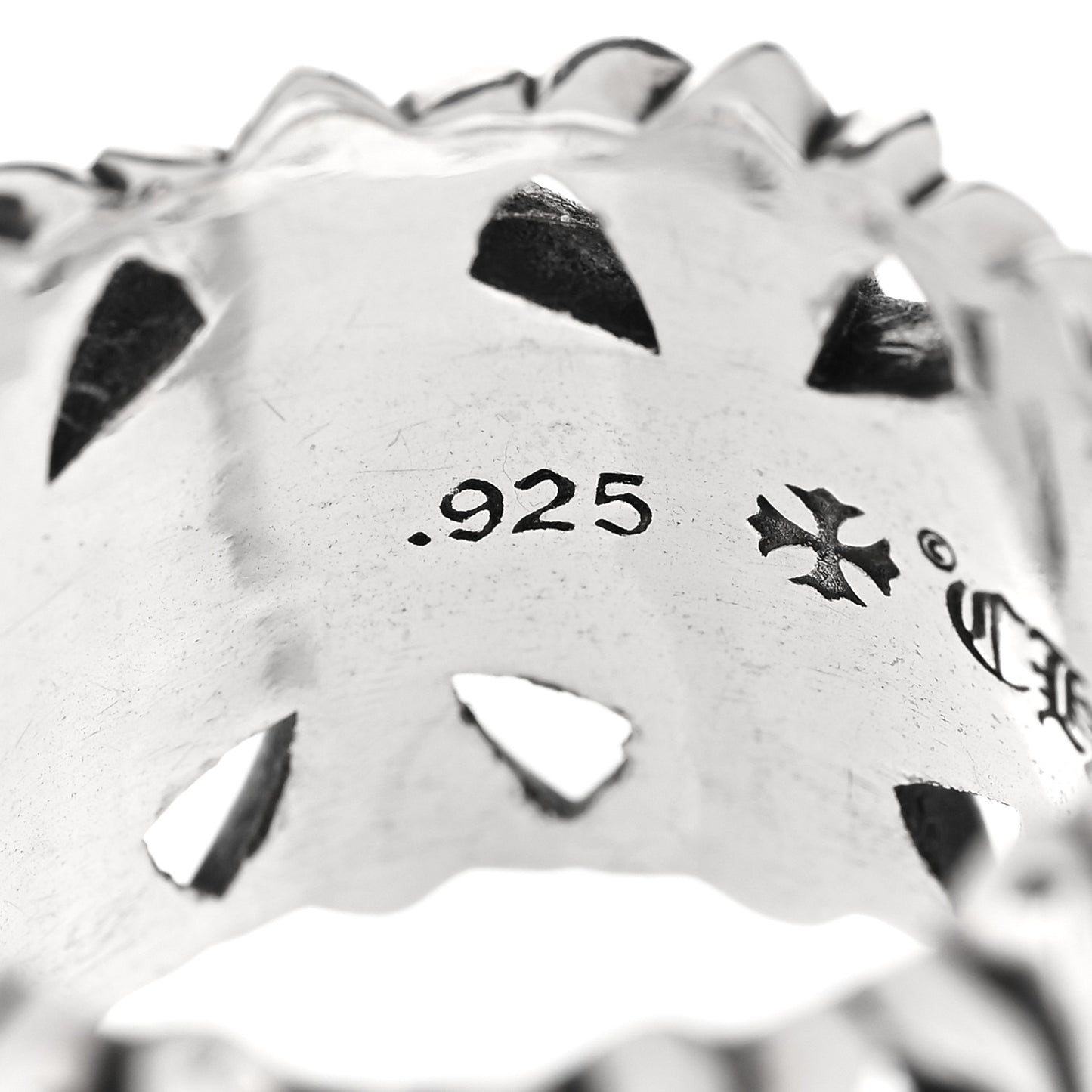 Sterling Silver Cemetery Cross Ring 61 9.5