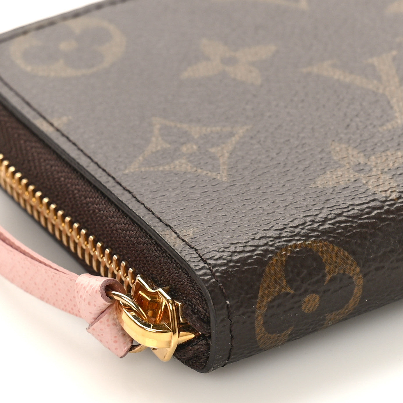 Monogram Clemence Wallet Rose Ballerine