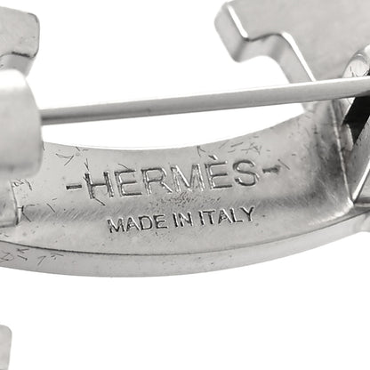 Hermes Palladium Smile H Brooch 3 of 3