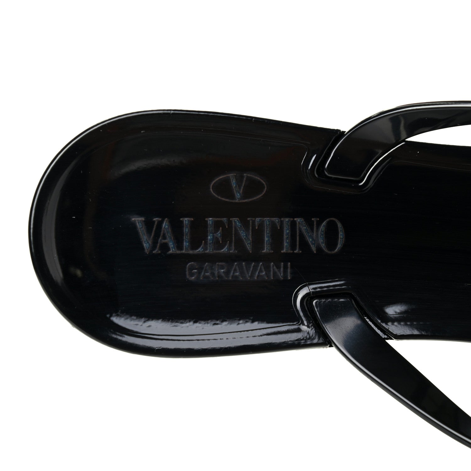Valentino Garavani PVC Jelly Rockstud Bow Thong Sandals 40 Black 7 of 12