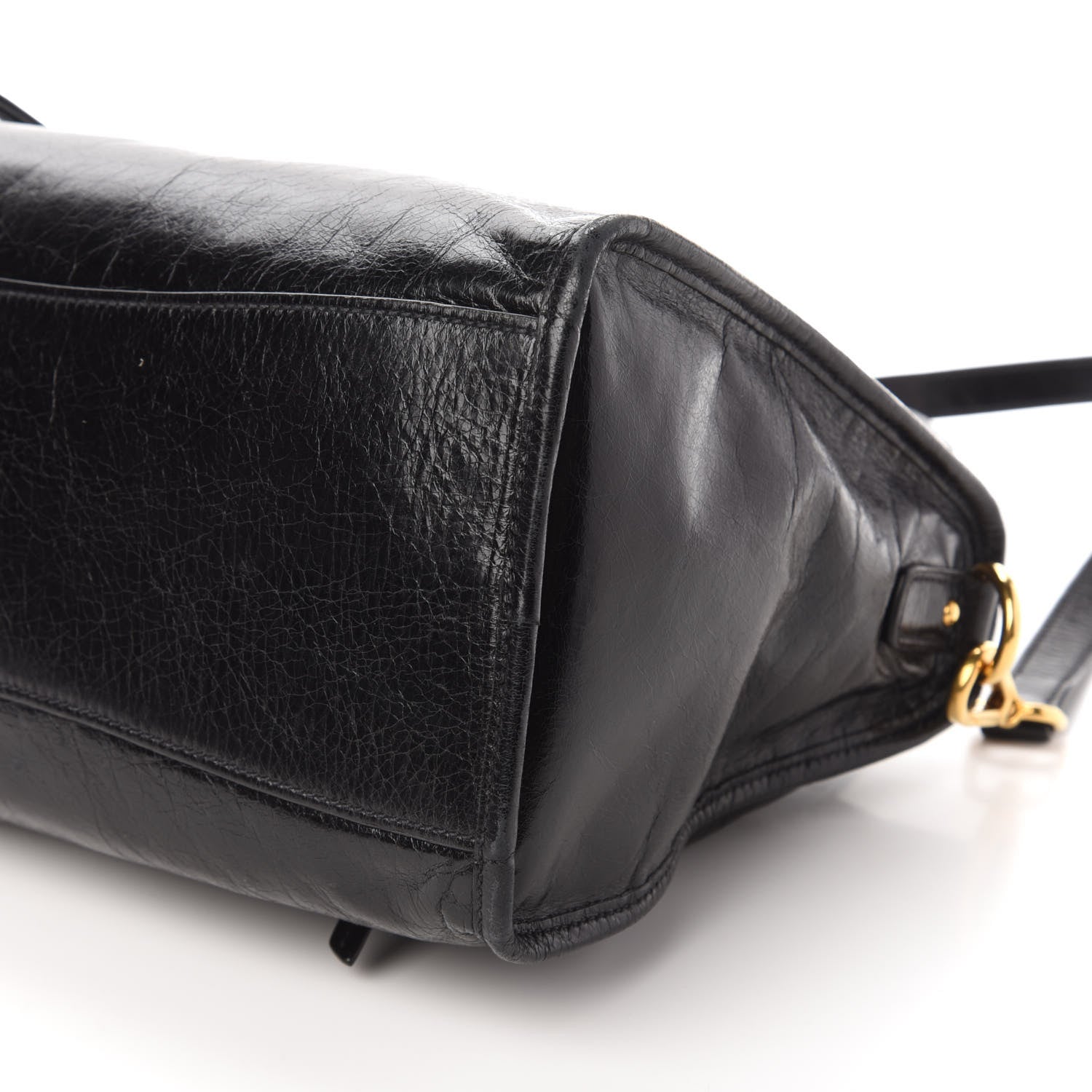 Miu Miu Vitello Shine Zip Tote Black 7 of 9