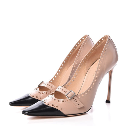 Christian Dior Calfskin Spectadior High Heel Pumps 39.5 Nude Black 3 of 8