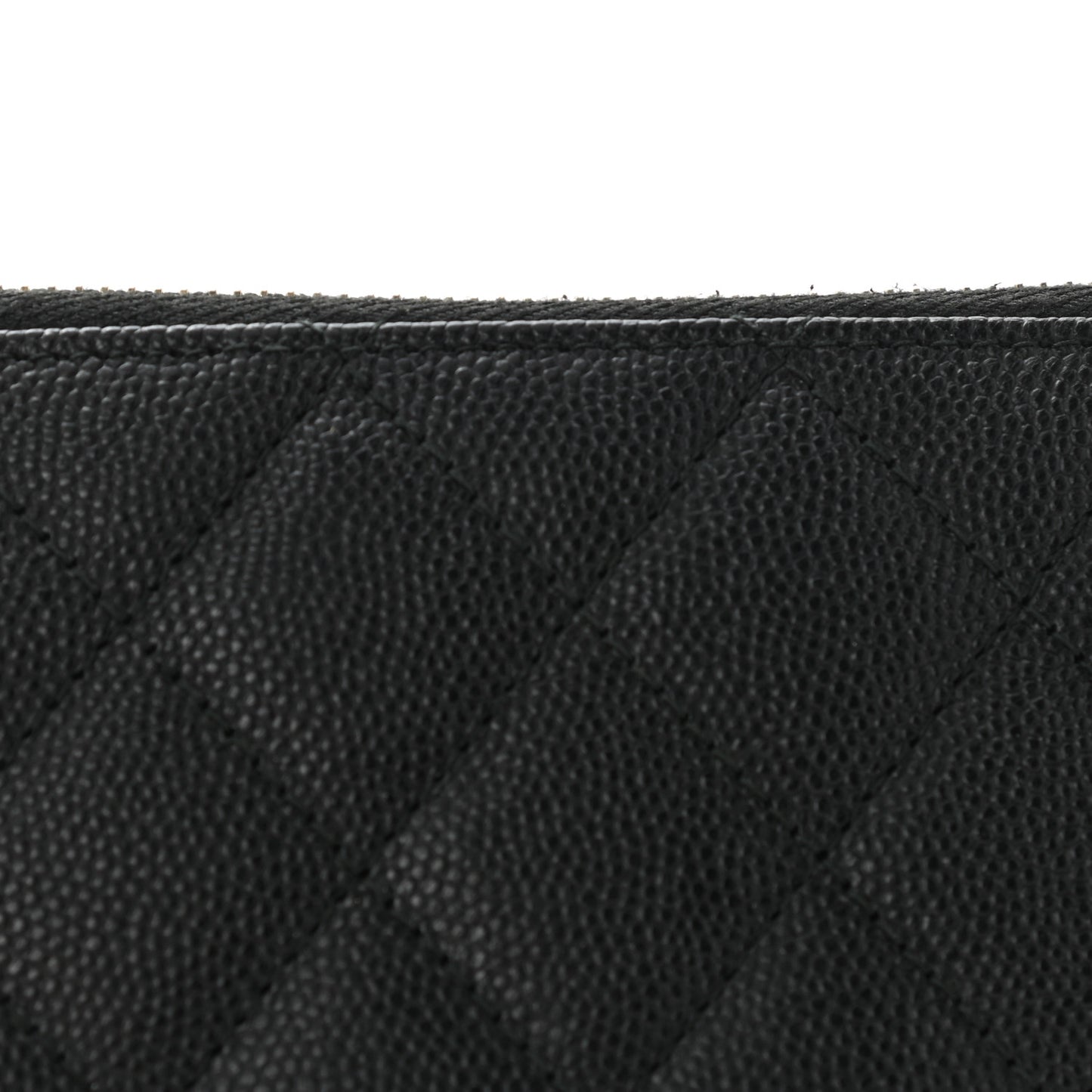 Caviar Quilted Classic Zip Boy Pouch Black
