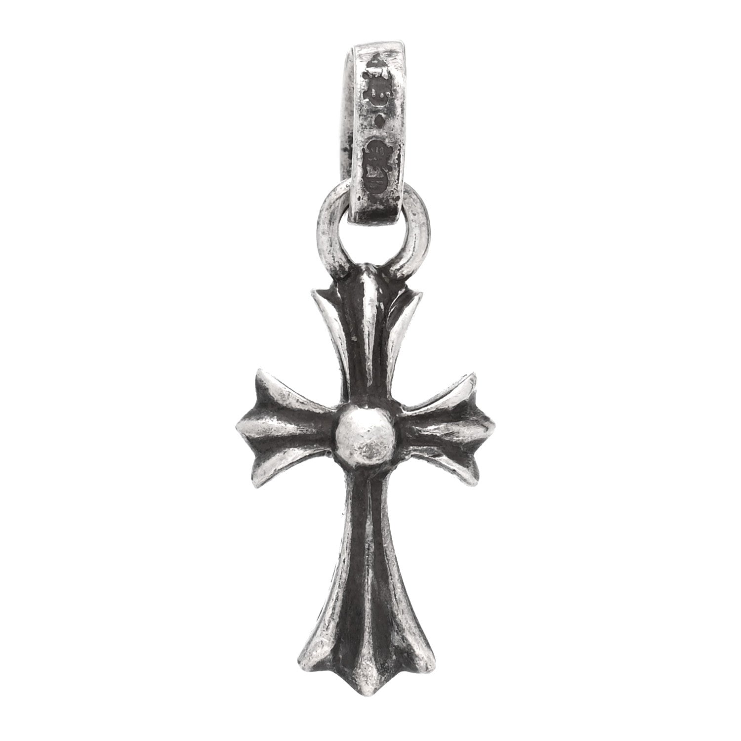 Chrome Hearts Sterling Silver Baby Fat Cross Single Earring 1 of 4