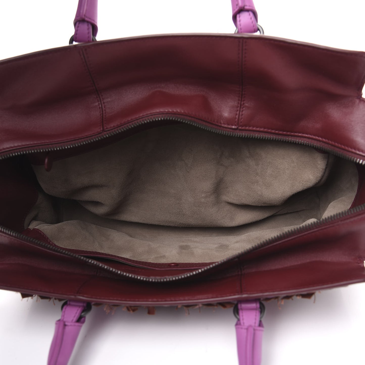 Nappa Intrecciato Top Handle Satchel Barolo Brick Peony