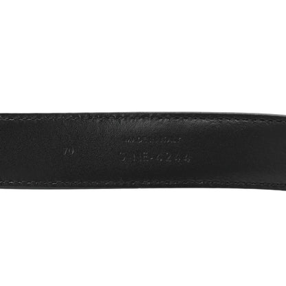 Celine Box Calfskin Medium 25mm Triomphe Belt 70 28 Black 6 of 8