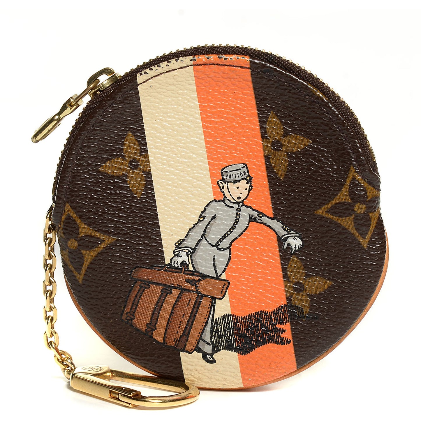 Monogram Groom Round Coin Purse