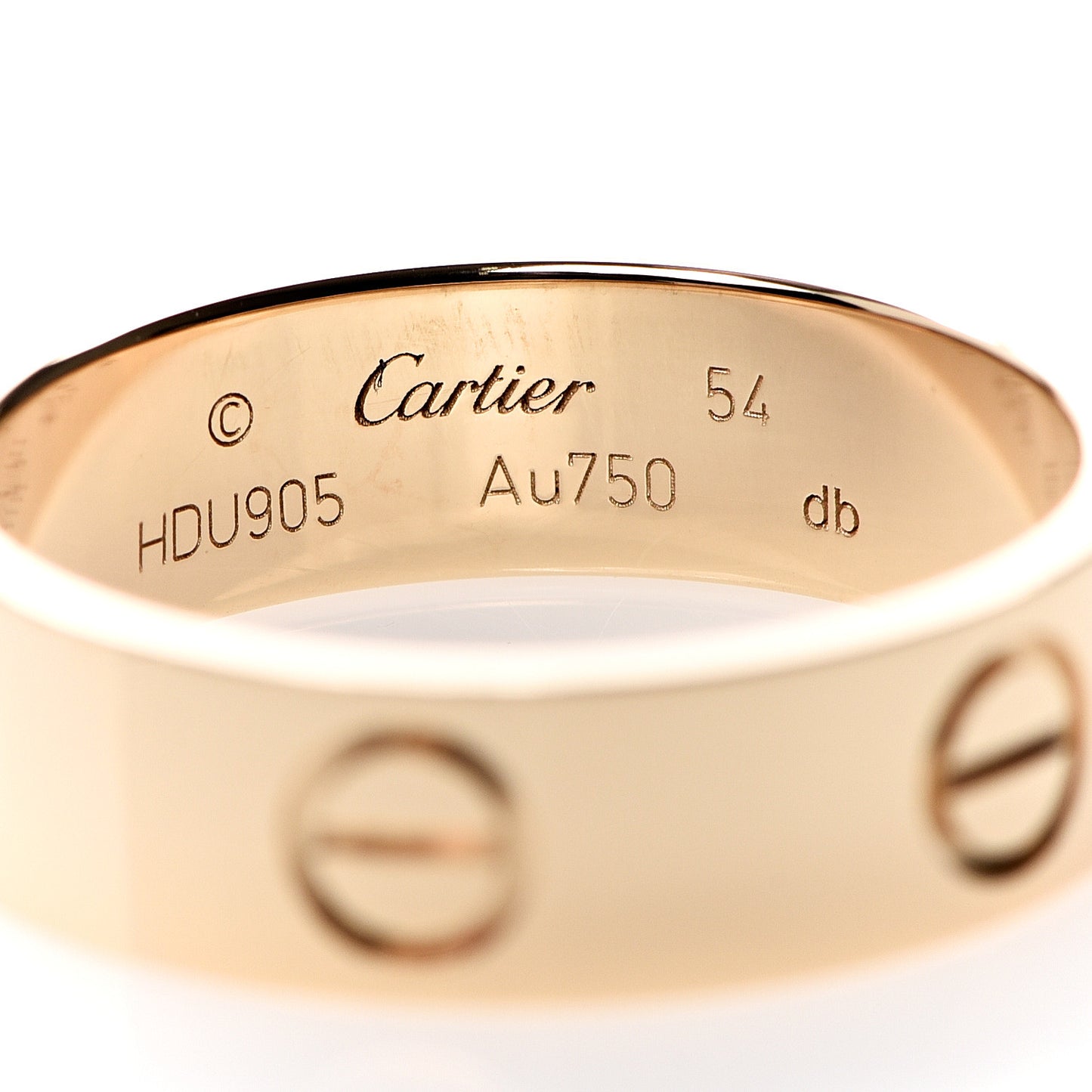 18K Yellow Gold 5.5mm LOVE Ring 54 6.75