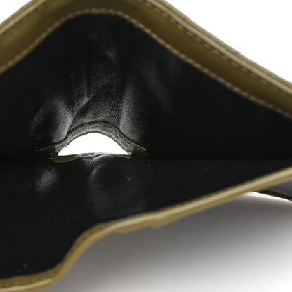 Saint Laurent Grain De Poudre Matelasse Chevron Monogram Zipped Card Case 6 of 9