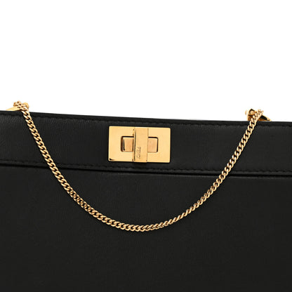 Fendi Nappa Small Peekaboo I SEE U East West Chain Satchel Black 9 of 14