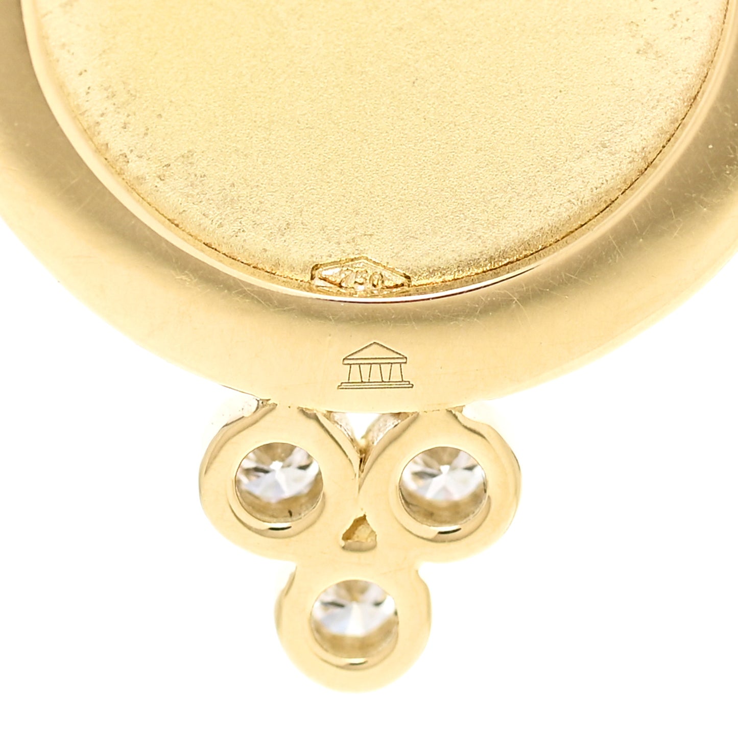 18K Yellow Gold Diamond 16mm Angel Pendant