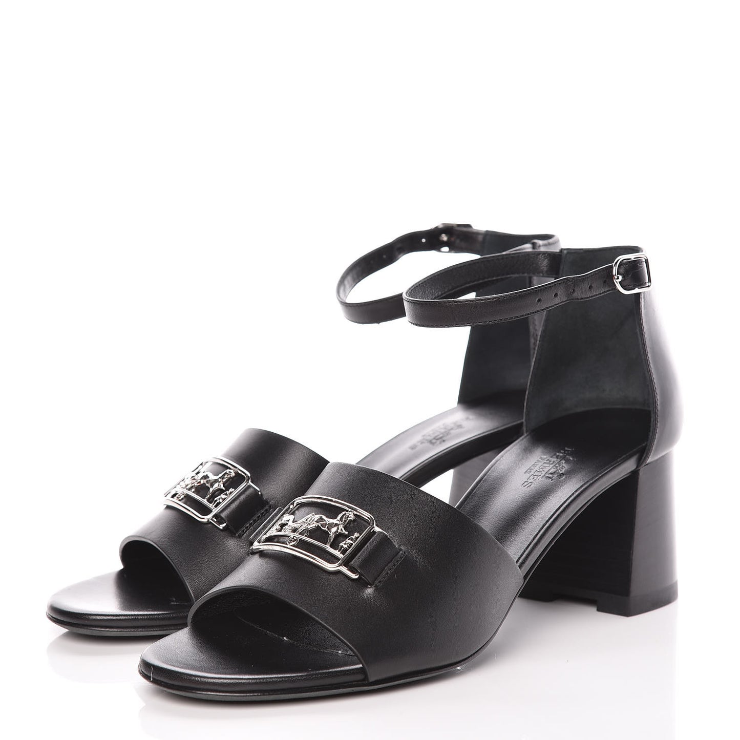Calfskin Viaggio 60 Sandals 37.5 Black