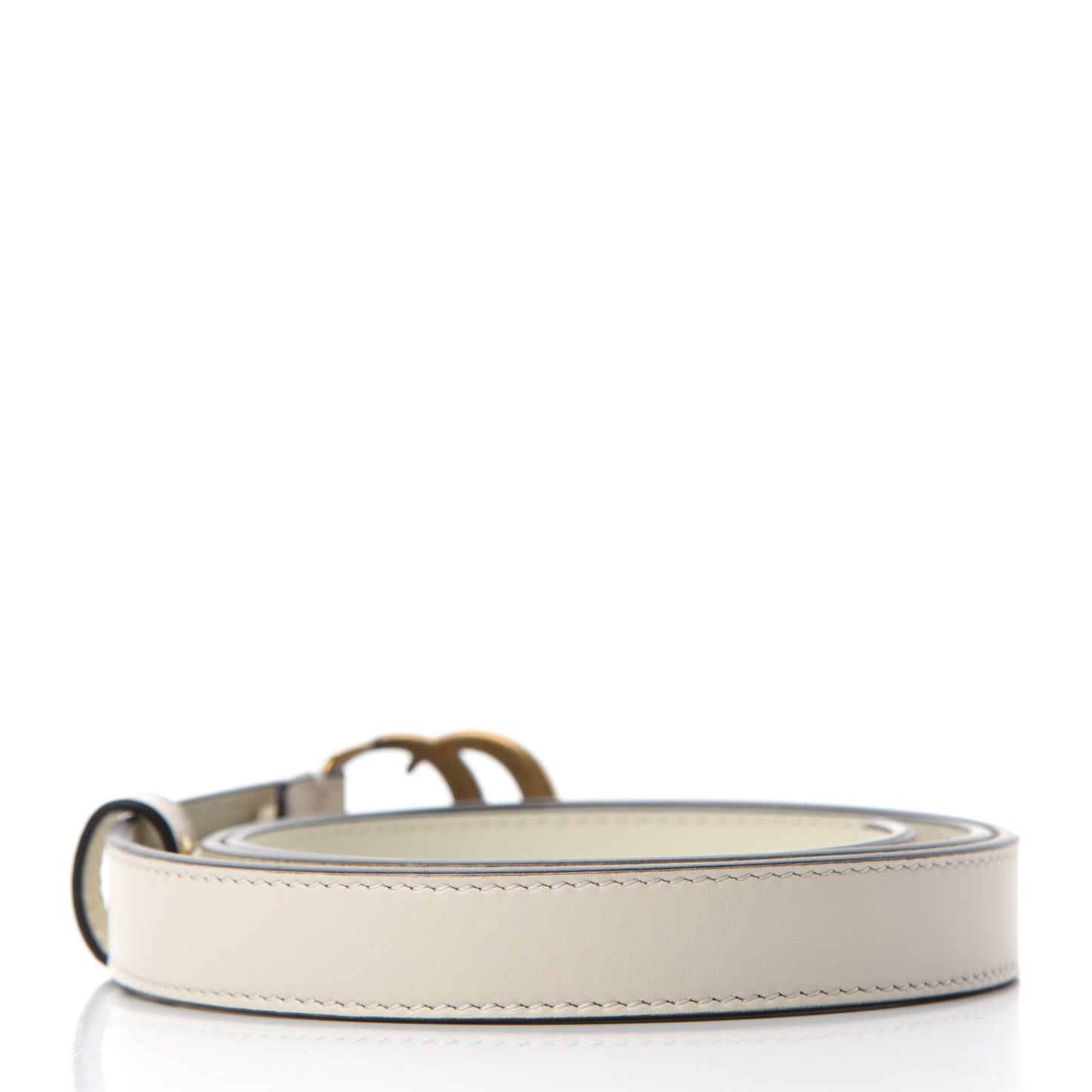 Calfskin Double G 20mm Belt 85 34 Mystic White