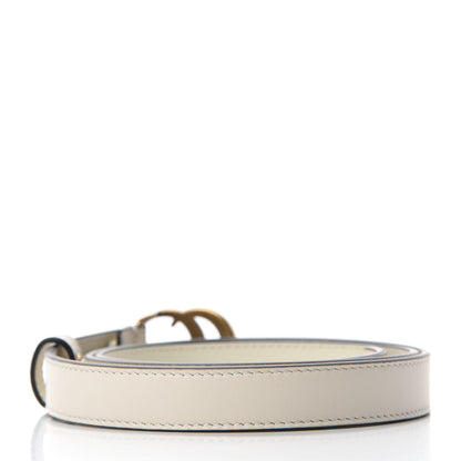 Gucci Calfskin Double G 20mm Belt 85 34 Mystic White 2 of 3