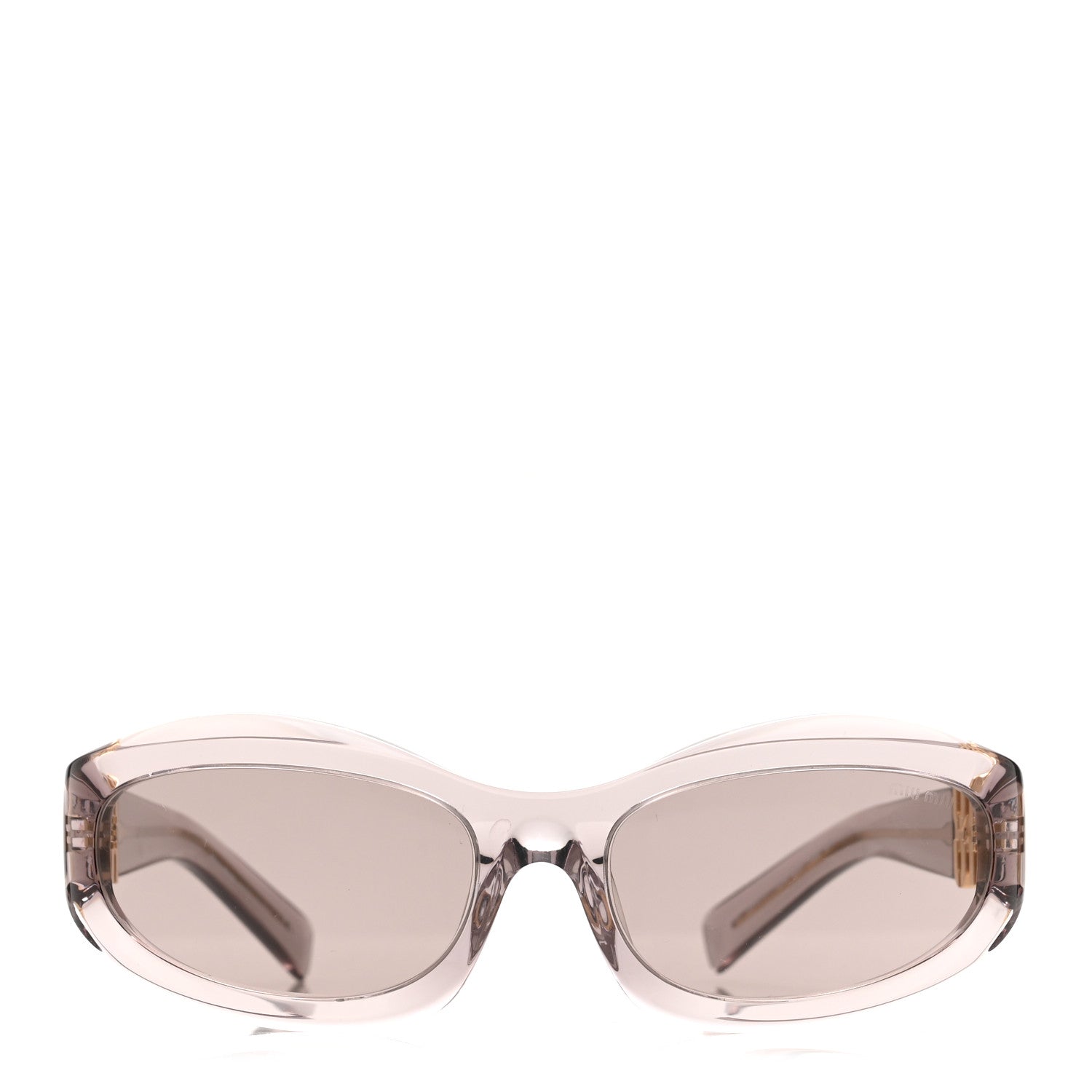 Miu Miu Transparent Acetate Oval Sunglasses SMU14Z Purple 2 of 8